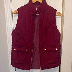 Women's Quilted Vest - dark pink